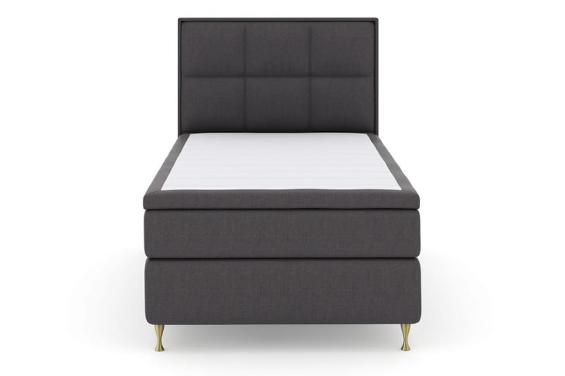 Select No 6 Komplet Sengepakke 120x200 Fast Watergel - Mørkegrå/Guld - Møbler - Senge - Komplet sengepakke