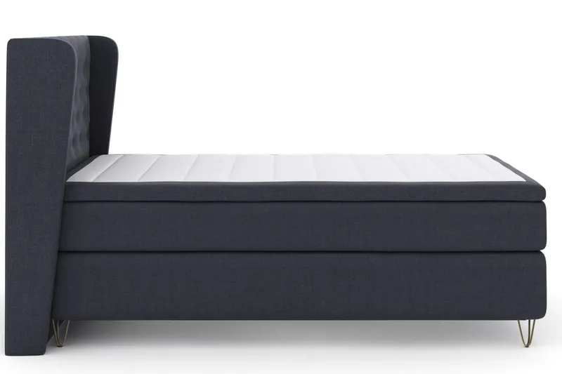 Select No 6 Komplet Sengepakke 120x200 Medium Latex/Memory - Blå/Metal V-form - Møbler - Senge - Kontinentalsenge