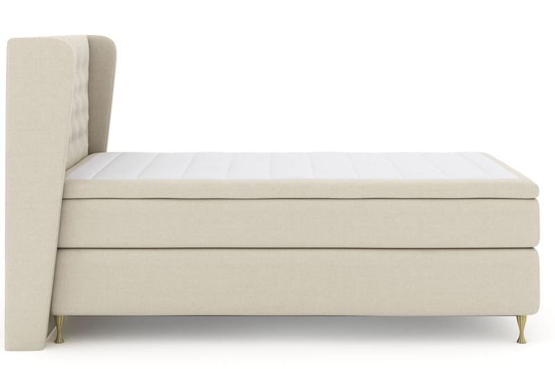 Select No 6 Komplet Sengepakke 120x200 Medium Memory/Pocket - Beige/Guld - Møbler - Senge - Kontinentalsenge
