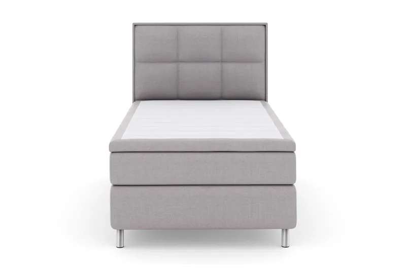 Select No 6 Komplet Sengepakke 120x200 Medium Memory/Pocket, Lysegrå/Metal