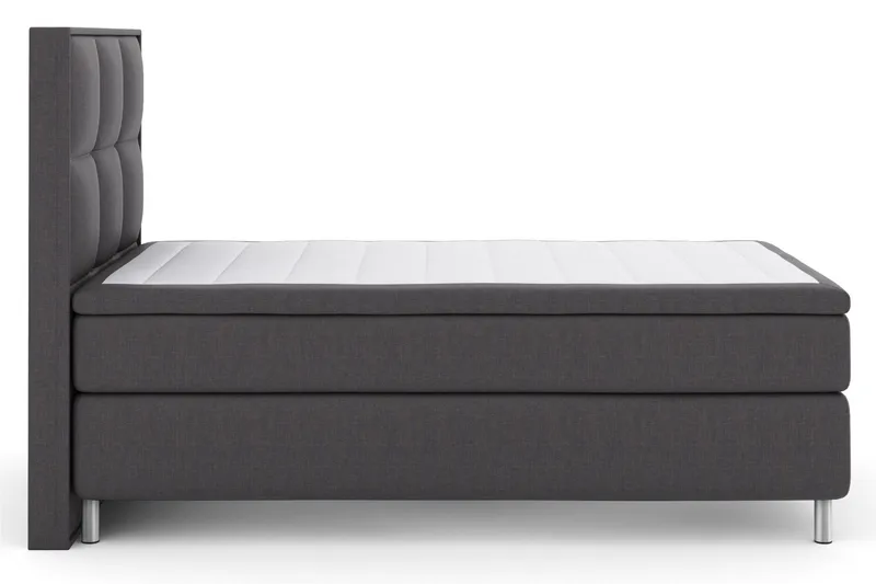 Select No 6 Komplet Sengepakke 120x200 Medium Memory/Pocket - Mørkegrå/Metal - Møbler - Senge - Kontinentalsenge