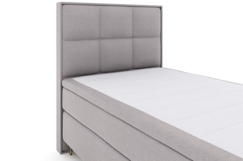 Select No 6 Komplet Sengepakke 120x200 Medium Watergel - Lysegrå/Metal V-form - Møbler - Senge - Komplet sengepakke
