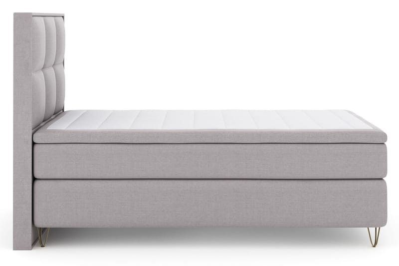 Select No 6 Komplet Sengepakke 120x200 Medium Watergel - Lysegrå/Metal V-form - Møbler - Senge - Komplet sengepakke