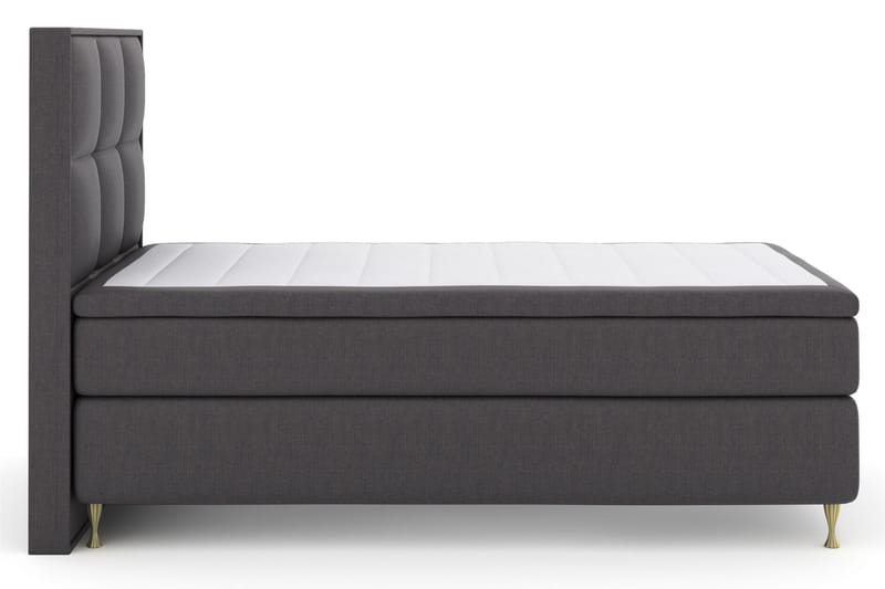 Select No 6 Komplet Sengepakke 120x200 Medium Watergel - Mørkegrå/Metal V-form - Møbler - Senge - Komplet sengepakke