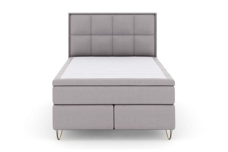 Select No 6 Komplet Sengepakke 140x200 Fast Latex/Memory - Lysegrå/Metal V-form - Møbler - Senge - Komplet sengepakke