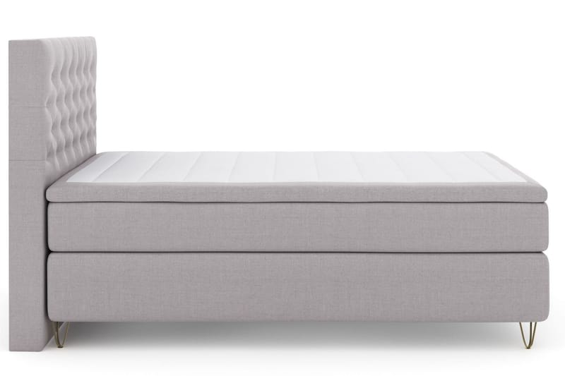 Select No 6 Komplet Sengepakke 140x200 Fast Latex/Memory - Lysegrå/Metal V-form - Møbler - Senge - Komplet sengepakke