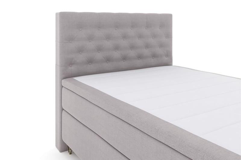 Select No 6 Komplet Sengepakke 140x200 Fast Latex/Memory - Lysegrå/Metal V-form - Møbler - Senge - Komplet sengepakke