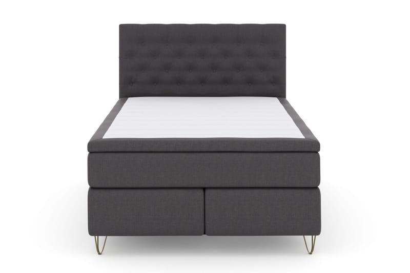 Select No 6 Komplet Sengepakke 140x200 Fast Latex/Memory - Mørkegrå/Metal V-form - Møbler - Senge - Komplet sengepakke