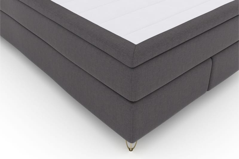 Select No 6 Komplet Sengepakke 140x200 Fast Latex/Memory - Mørkegrå/Metal V-form - Møbler - Senge - Komplet sengepakke