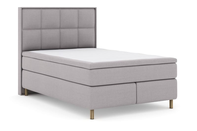 Select No 6 Komplet Sengepakke 140x200 Fast Memory/Pocket - Lysegrå/Kobber - Møbler - Senge - Kontinentalsenge