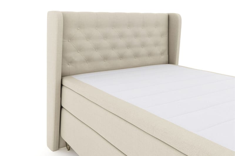 Select No 6 Komplet Sengepakke 140x200 Fast/Medium Watergel - Beige/Metal V-form - Møbler - Senge - Kontinentalsenge