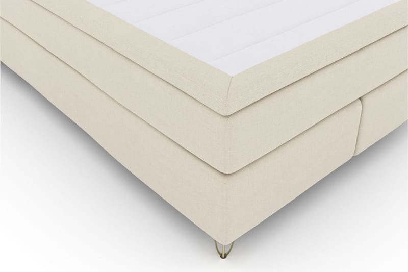 Select No 6 Komplet Sengepakke 140x200 Fast/Medium Watergel - Beige/Metal V-form - Møbler - Senge - Kontinentalsenge