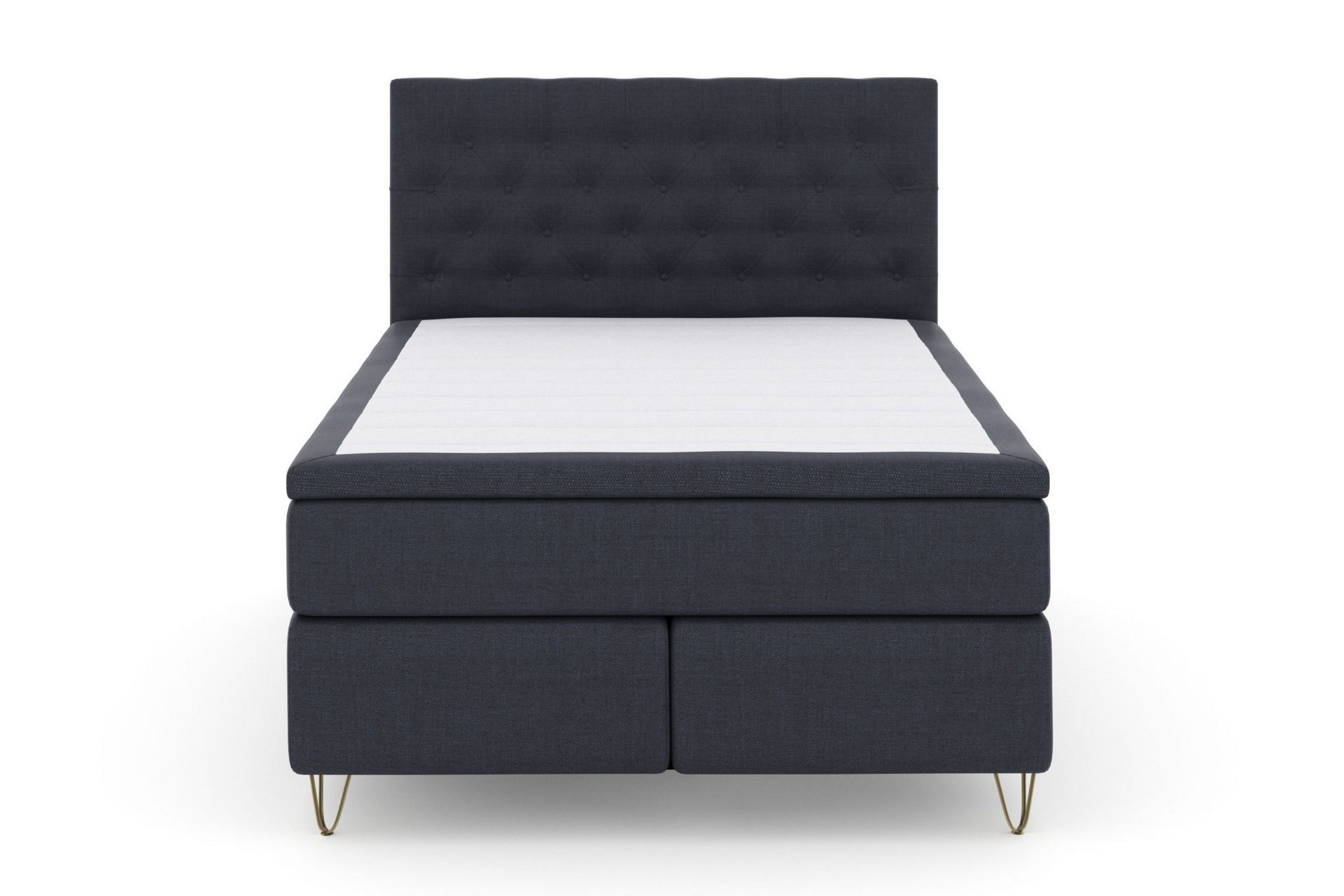 Select No 6 Komplet Sengepakke 140x200 Fast/Medium Watergel - Blå/Metal V-form - Møbler - Senge - Komplet sengepakke
