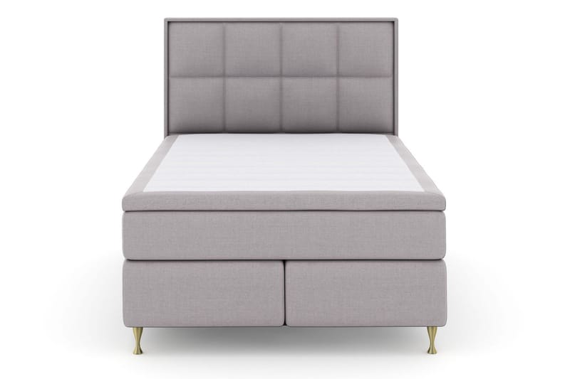 Select No 6 Komplet Sengepakke 140x200 Fast/Medium Watergel - Lysegrå/Guld - Møbler - Senge - Kontinentalsenge