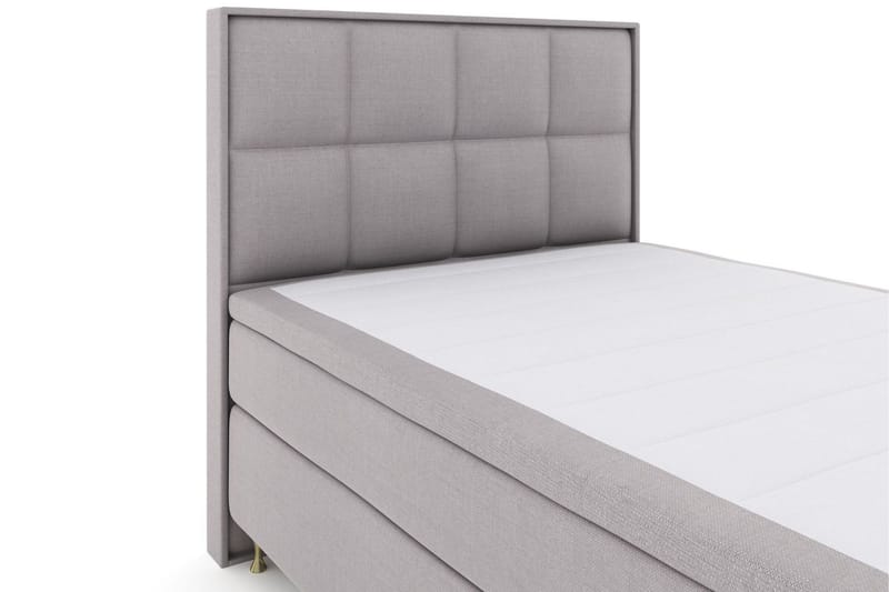 Select No 6 Komplet Sengepakke 140x200 Fast/Medium Watergel - Lysegrå/Guld - Møbler - Senge - Kontinentalsenge