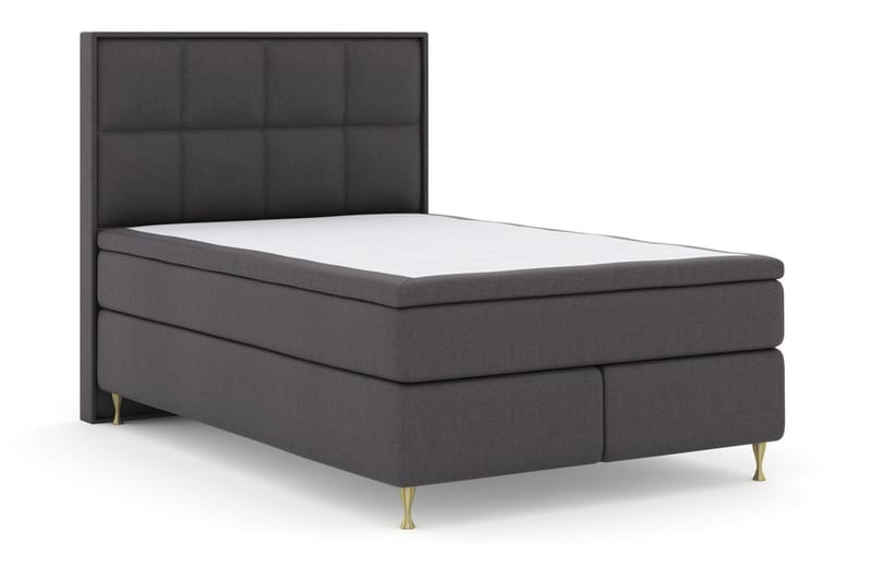 Select No 6 Komplet Sengepakke 140x200 Fast/Medium Watergel - Mørkegrå/Guld - Møbler - Senge - Komplet sengepakke
