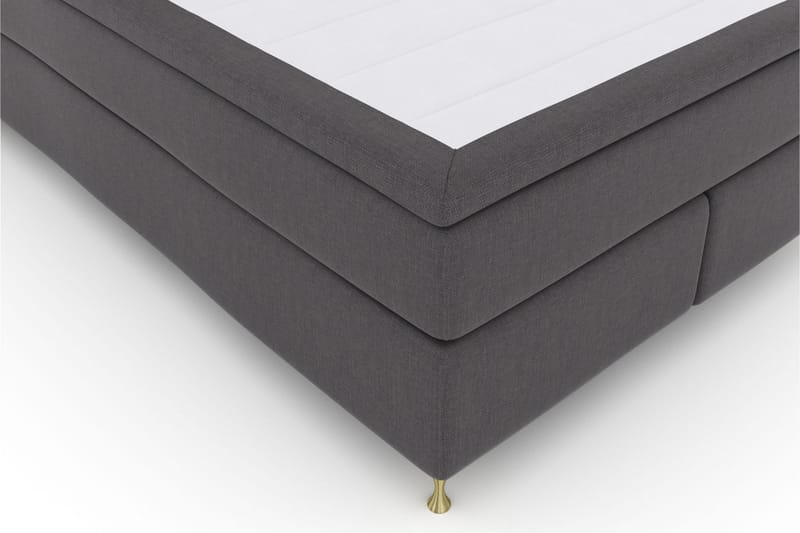 Select No 6 Komplet Sengepakke 140x200 Fast/Medium Watergel - Mørkegrå/Guld - Møbler - Senge - Komplet sengepakke