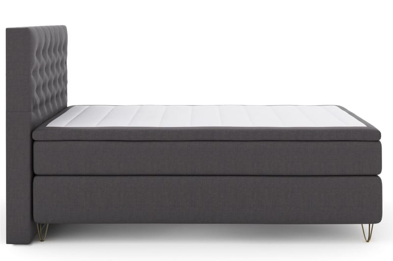 Select No 6 Komplet Sengepakke 140x200 Fast/Medium Watergel - Mørkegrå/Metal V-form - Møbler - Senge - Komplet sengepakke