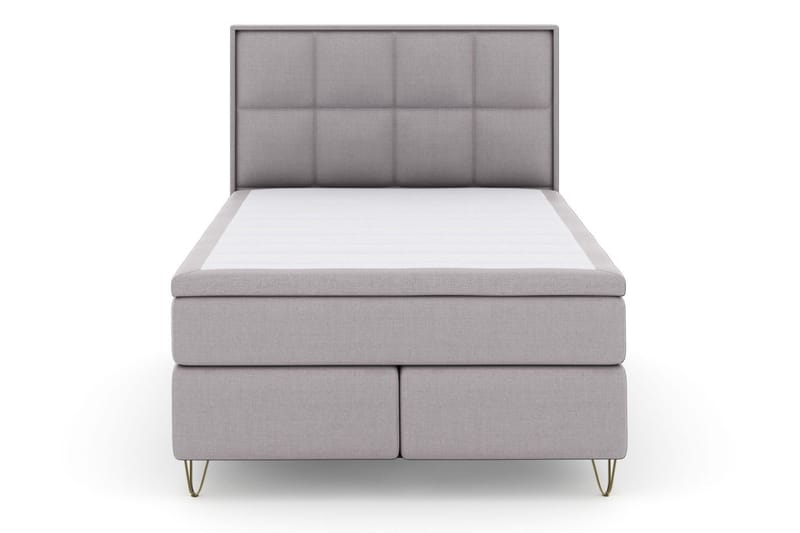 Select No 6 Komplet Sengepakke 140x200 F/M Latex/Memory - Lysegrå/Metal V-form - Møbler - Senge - Kontinentalsenge