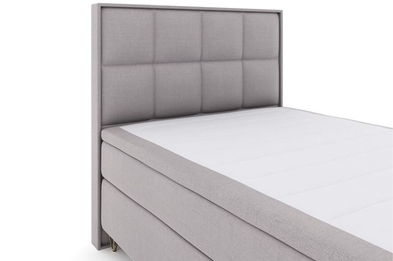 Select No 6 Komplet Sengepakke 140x200 F/M Latex/Memory - Lysegrå/Metal V-form - Møbler - Senge - Kontinentalsenge