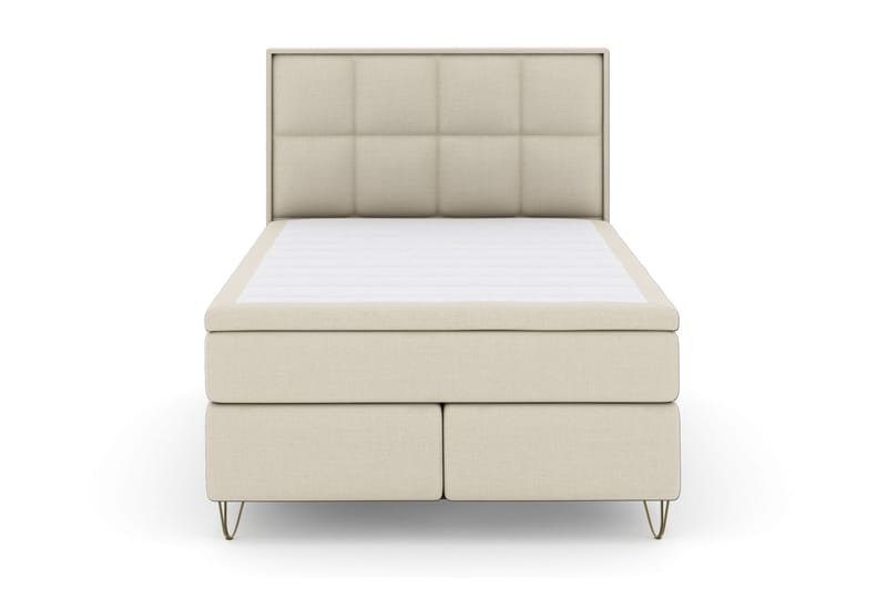 Select No 6 Komplet Sengepakke 140x200 F/M Memory/Pocket - Beige/Metal V-form - Møbler - Senge - Komplet sengepakke