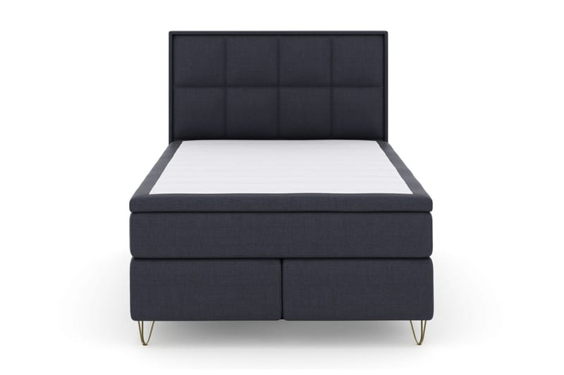 Select No 6 Komplet Sengepakke 140x200 F/M Memory/Pocket - Blå/Metal V-form - Møbler - Senge - Komplet sengepakke