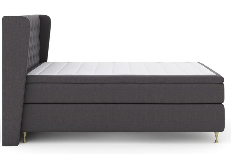 Select No 6 Komplet Sengepakke 140x200 F/M Memory/Pocket - Mørkegrå/Guld - Møbler - Senge - Komplet sengepakke