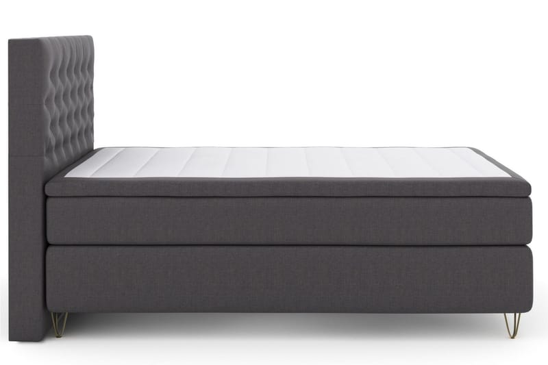 Select No 6 Komplet Sengepakke 140x200 F/M Memory/Pocket - Mørkegrå/Metal V-form - Møbler - Senge - Kontinentalsenge