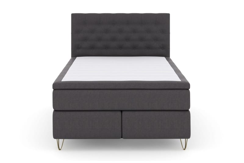 Select No 6 Komplet Sengepakke 140x200 F/M Memory/Pocket, Mørkegrå/Metal V-form