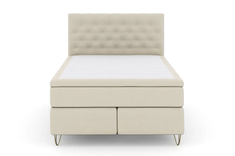 Select No 6 Komplet Sengepakke 140x200 Medium Latex/Memory - Beige/Metal V-form - Møbler - Senge - Kontinentalsenge