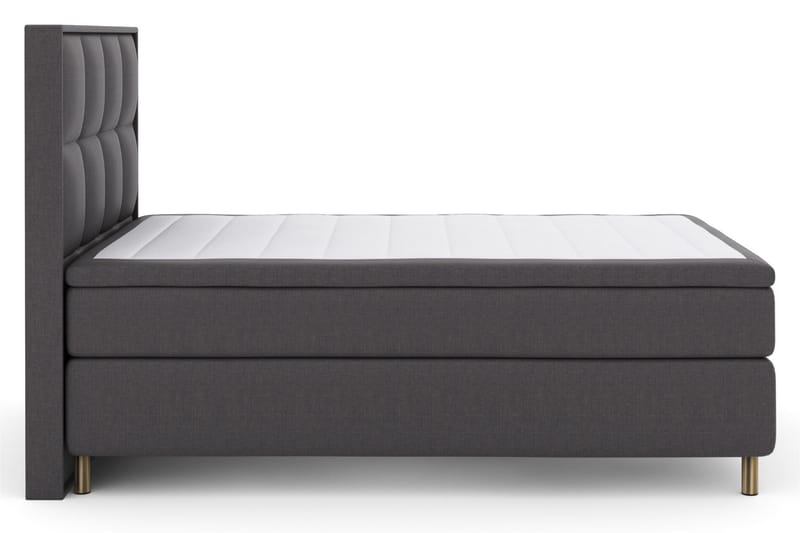 Select No 6 Komplet Sengepakke 140x200 Medium Memory/Pocket - Mørkegrå/Kobber - Møbler - Senge - Komplet sengepakke