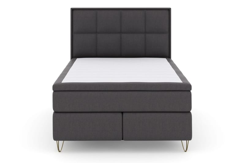 Select No 6 Komplet Sengepakke 140x200 Medium Memory/Pocket - Mørkegrå/Metal V-form - Møbler - Senge - Kontinentalsenge