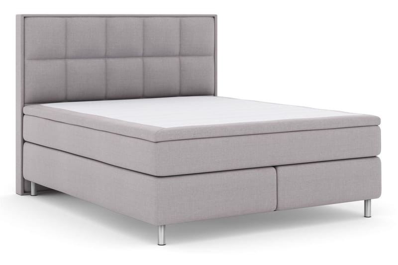 Select No 6 Komplet Sengepakke 160x200 Fast Latex/Memory - Lysegrå/Metal - Møbler - Senge - Kontinentalsenge