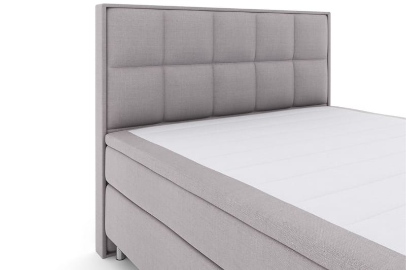 Select No 6 Komplet Sengepakke 160x200 Fast Latex/Memory - Lysegrå/Metal - Møbler - Senge - Kontinentalsenge