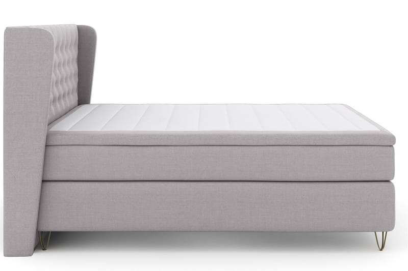 Select No 6 Komplet Sengepakke 160x200 Medium Latex/Memory - Lysegrå/Metal V-form - Møbler - Senge - Komplet sengepakke