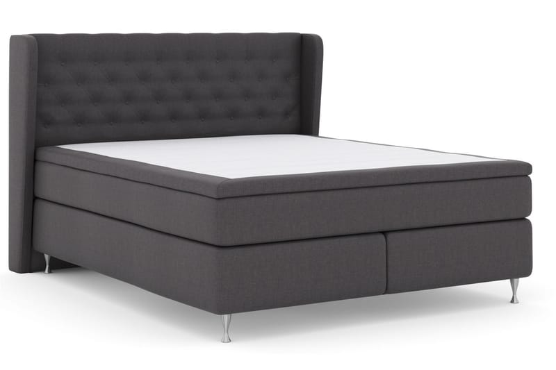 Select No 6 Komplet Sengepakke 180x200 Fast Memory/Pocket - Mørkegrå/Sølv - Møbler - Senge - Kontinentalsenge