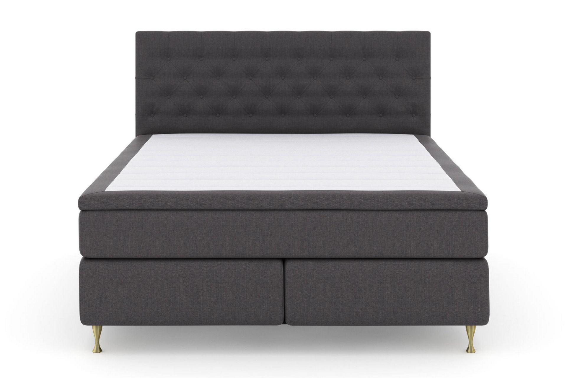 Select No 6 Komplet Sengepakke 180x200 Medium Memory/Pocket - Mørkegrå/Guld - Møbler - Senge - Komplet sengepakke