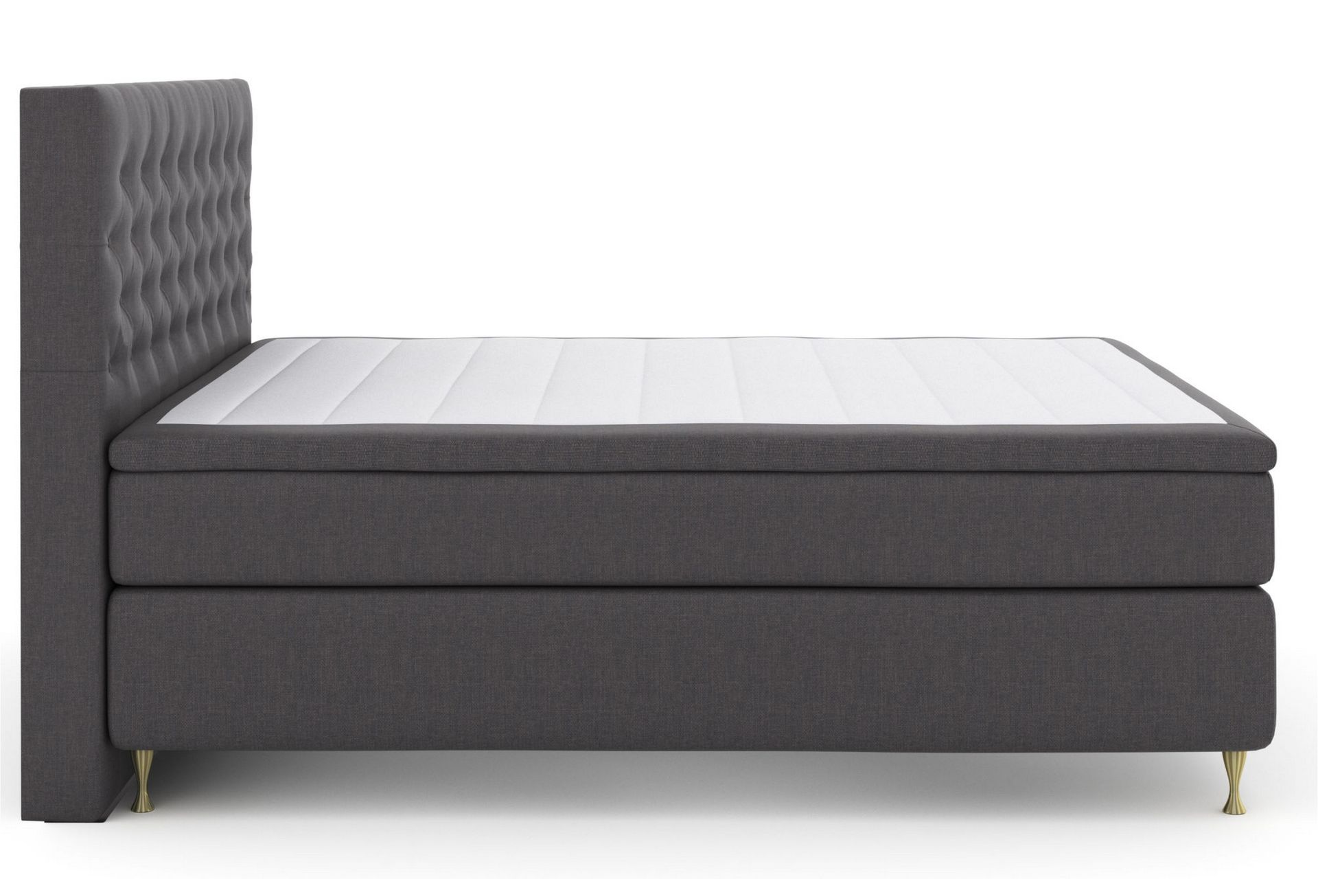 Select No 6 Komplet Sengepakke 180x200 Medium Memory/Pocket - Mørkegrå/Guld - Møbler - Senge - Komplet sengepakke