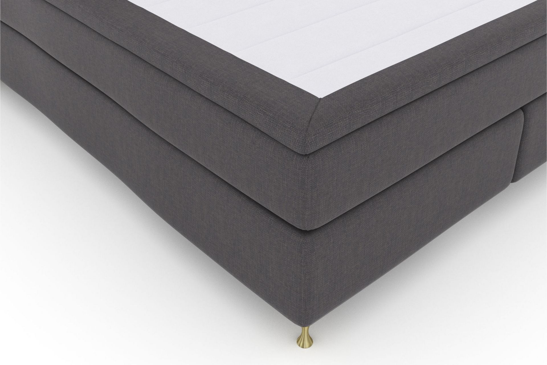 Select No 6 Komplet Sengepakke 180x200 Medium Memory/Pocket - Mørkegrå/Guld - Møbler - Senge - Komplet sengepakke