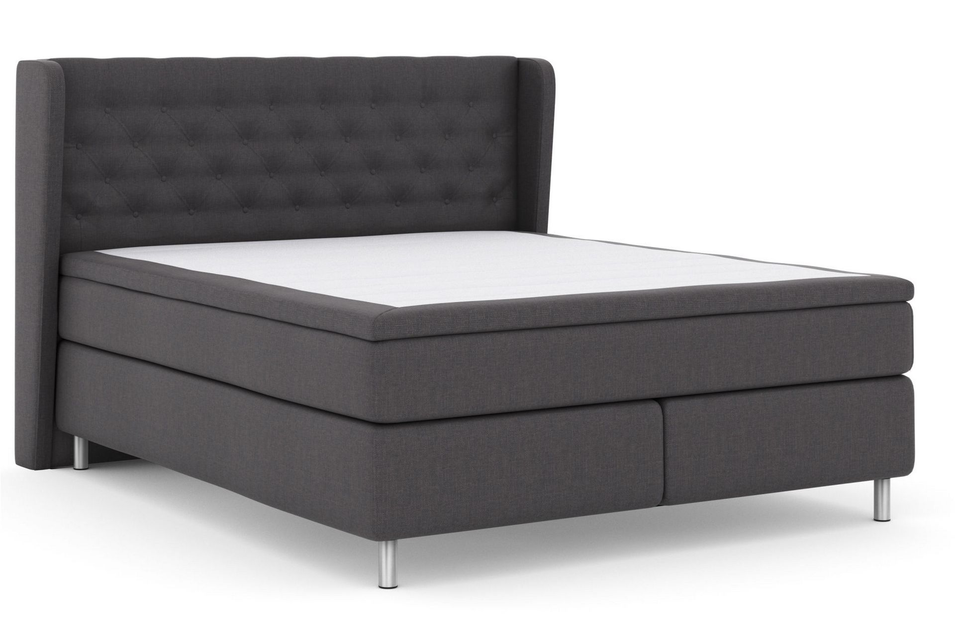 Select No 6 Komplet Sengepakke 180x200 Medium Watergel - Mørkegrå/Metal - Møbler - Senge - Komplet sengepakke
