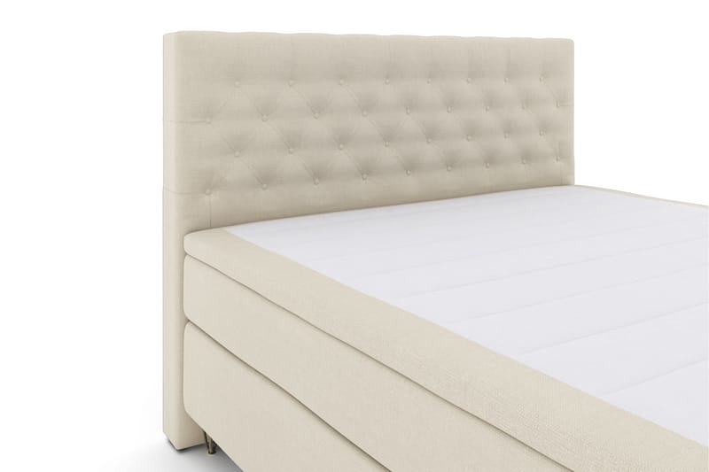 Select No 6 Komplet Sengepakke 210x210 Fast Watergel - Beige/Metal V-form - Møbler - Senge - Kontinentalsenge