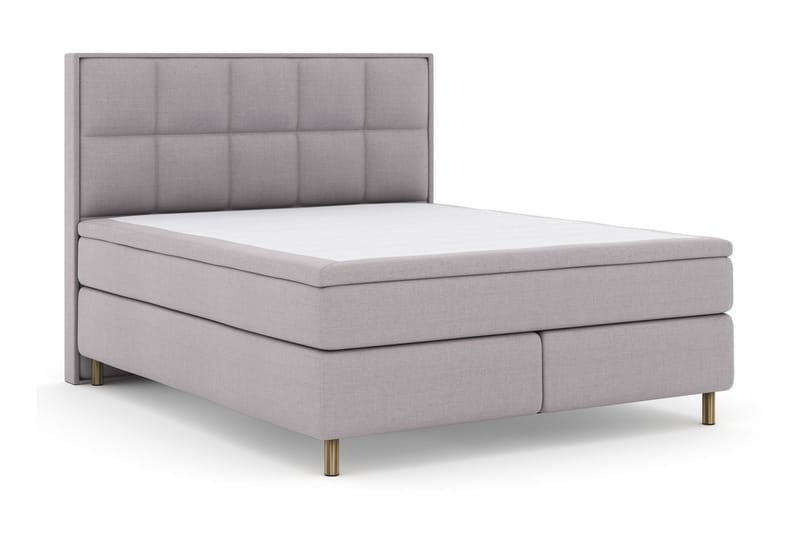 Select No 6 Komplet Sengepakke 210x210 Fast Watergel - Lysegrå/Kobber - Møbler - Senge - Komplet sengepakke