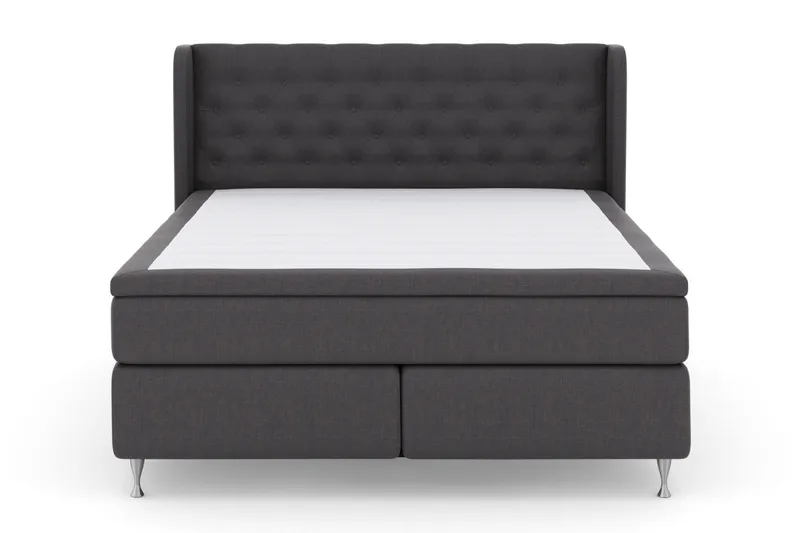 Select No 6 Komplet Sengepakke 210x210 Fast Watergel - Mørkegrå/Sølv - Møbler - Senge - Kontinentalsenge