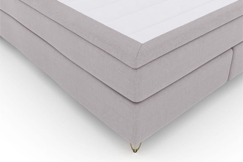 Select No 6 Komplet Sengepakke 210x210 Fast/Medium Watergel - Lysegrå/Metal V-form - Møbler - Senge - Kontinentalsenge
