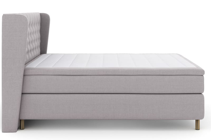 Select No 6 Komplet Sengepakke 210x210 F/M Memory/Pocket - Lysegrå/Kobber - Møbler - Senge - Kontinentalsenge
