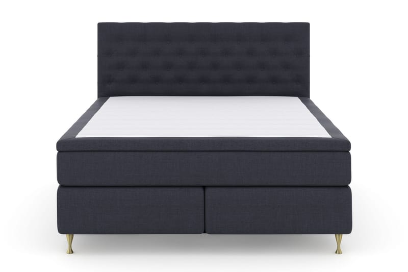 Select No 6 Komplet Sengepakke 210x210 Medium Memory/Pocket - Blå/Guld - Møbler - Senge - Komplet sengepakke
