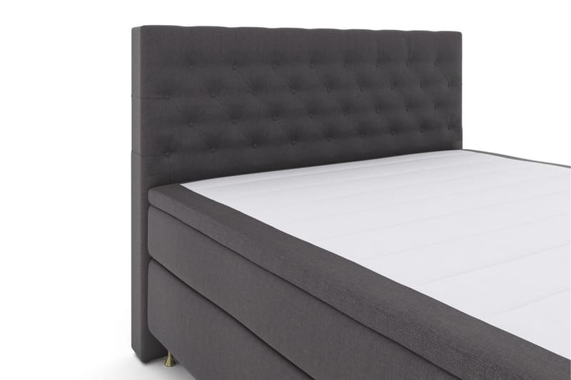 Select No 6 Komplet Sengepakke 210x210 Medium Memory/Pocket - Mørkegrå/Guld - Møbler - Senge - Komplet sengepakke