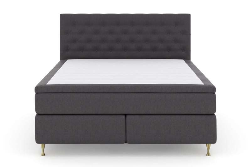 Select No 6 Komplet Sengepakke 210x210 Medium Memory/Pocket - Mørkegrå/Guld - Møbler - Senge - Komplet sengepakke