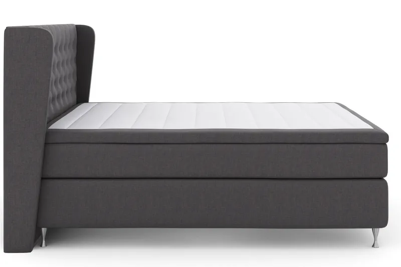 Select No 6 Komplet Sengepakke 210x210 Medium Memory/Pocket - Mørkegrå/Sølv - Møbler - Senge - Kontinentalsenge