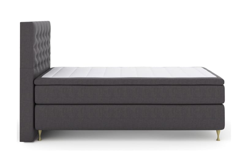 Select No 6 Kontinentalseng 120x200 hård Memory/Pocket - mørkegrå - Møbler - Senge - Kontinentalsenge